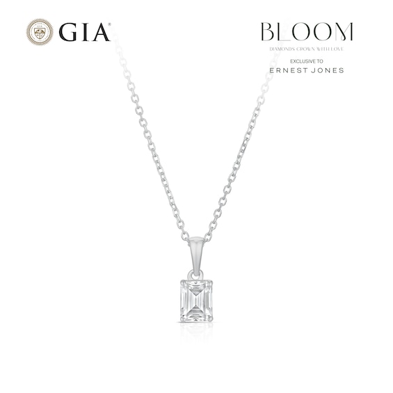 BLOOM Rome 14ct White Gold 0.50ct Lab Grown Diamond Emerald 