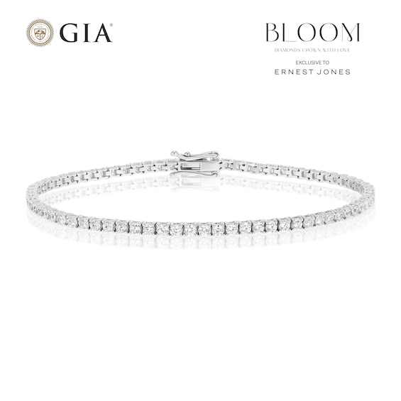 BLOOM The Tennis Collection 18ct White Gold 3ct Lab Grown Diamond Tennis Bracelet