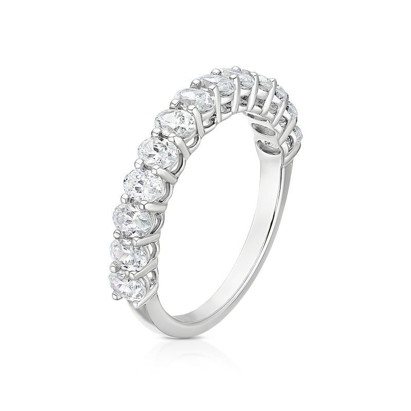 Main Image 2 of BLOOM Vienna Platinum 1.33ct Lab Grown Diamond Oval Cut Eternity Ring