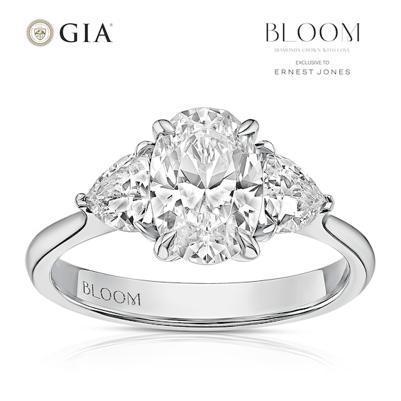 BLOOM Vienna Platinum 2ct Lab Grown Oval and Trillion Diamon