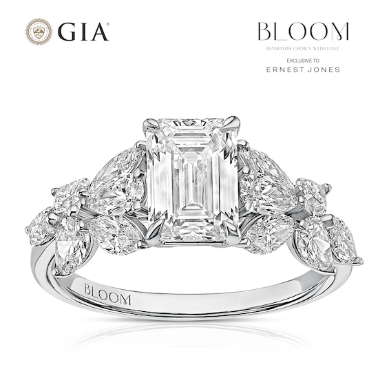 BLOOM Rome Platinum 2.74ct Lab Grown Diamond Marquise Floral