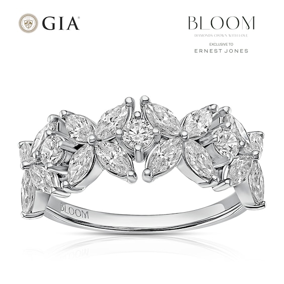 BLOOM Paris Platinum 1.50ct Lab Grown Diamond Marquise and R