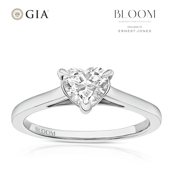 BLOOM Florence Platinum 1ct Lab Grown Diamond Heart Solitair