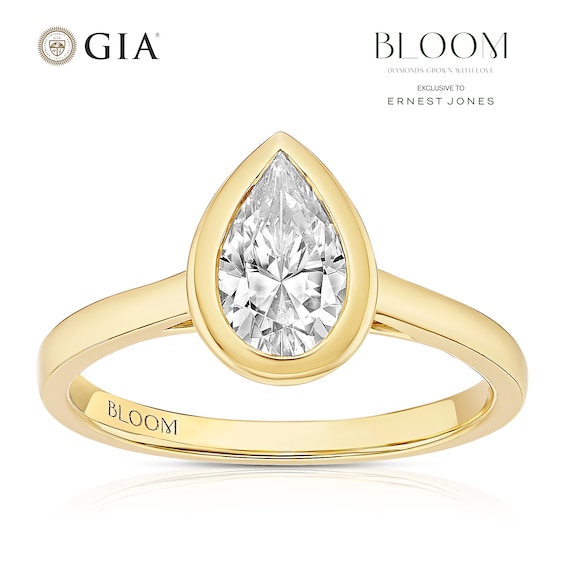 BLOOM Seville 14ct Yellow Gold Seamless 1ct Lab Grown Diamond Pear Ring