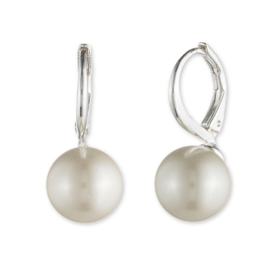 Lauren Ralph Lauren Silver Tone 10mm Faux Pearl Drop Earring