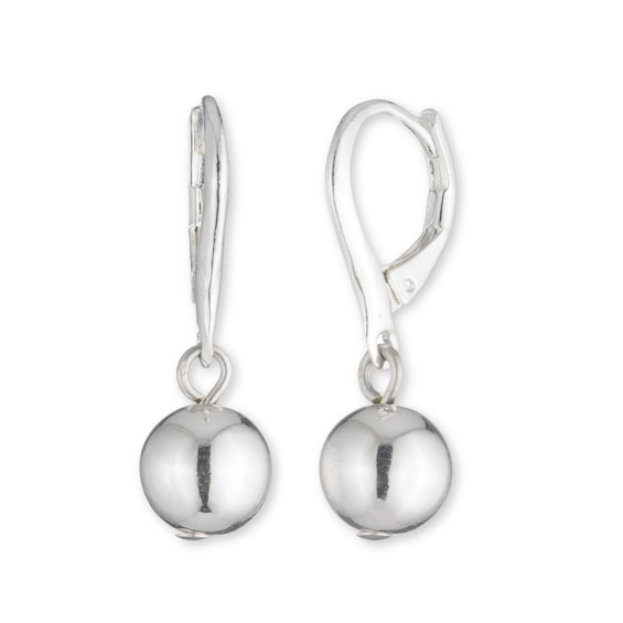Women's Lauren Ralph Lauren Silver Tone Ball Drop Earrings