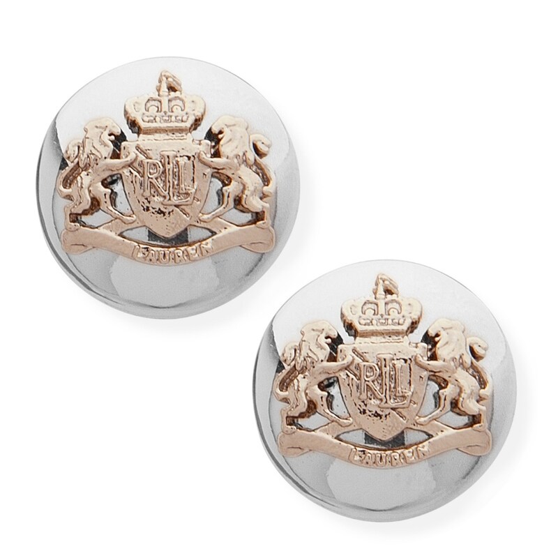Main Image 1 of Lauren Ralph Lauren Two Tone Crest Tone Stud Earrings