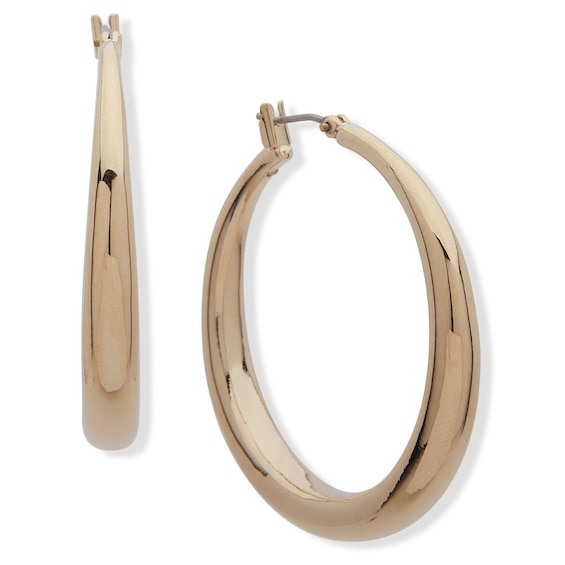 Women's Lauren Ralph Lauren Gold Tone 30Mm Gradual Hoop Earrings