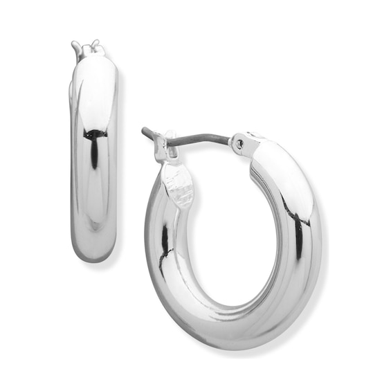 Women's Lauren Ralph Lauren Silver Tone Small Hoop Earrings