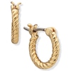 Thumbnail Image 1 of Lauren Ralph Lauren Gold Tone 18mm Rope Huggie Earrings