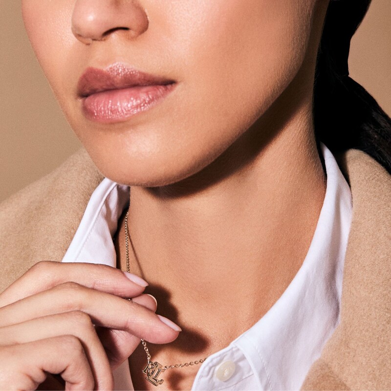 Main Image 2 of Lauren Ralph Lauren Gold Tone 16" Logo Pendant Necklace