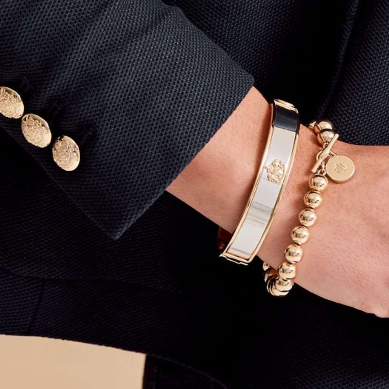 Main Image 2 of Lauren Ralph Lauren Two Tone 7.8" Crest Bangle