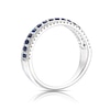 Thumbnail Image 4 of Platinum 0.20ct Diamond & Blue Sapphire Eternity Ring