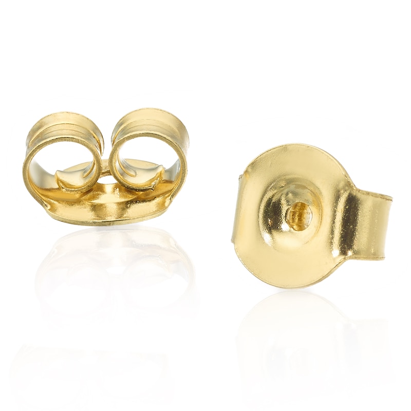 Main Image 3 of 9ct Yellow Gold 15mm Textured Ball Hoop Earrings