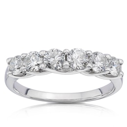 Platinum 1ct 6 Stone Diamond Eternity Ring