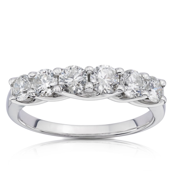 Platinum 6 Stone Eternity 1ct Diamond Ring