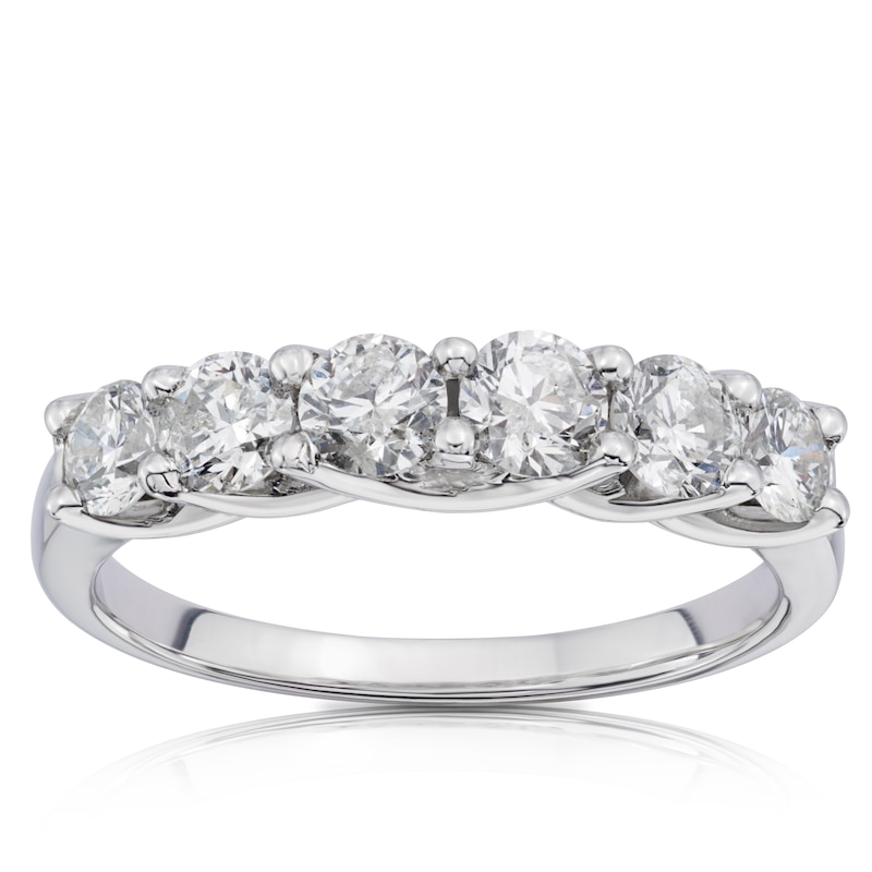 Platinum 1ct 6 Stone Diamond Eternity Ring