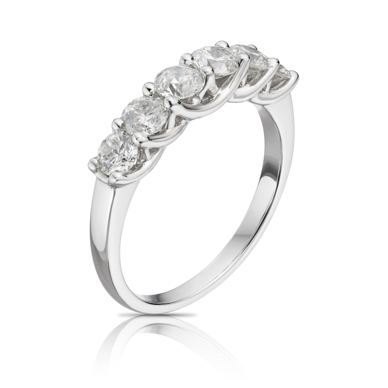 Platinum 1ct 6 Stone Diamond Eternity Ring