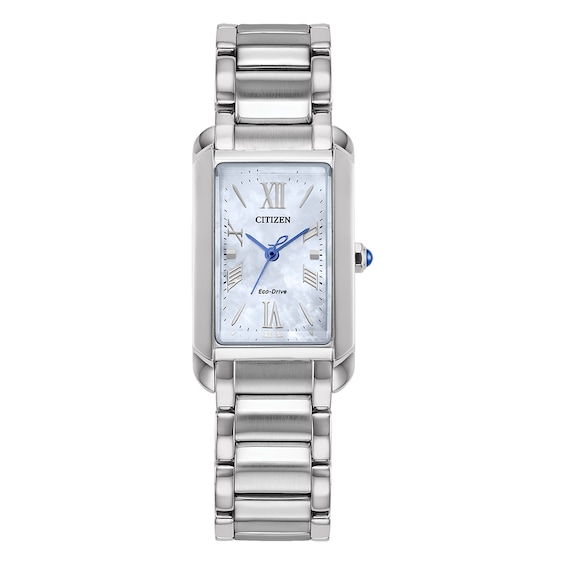 Women's Citizen L Eco-Drive Rectangle Stainless Steel Bracelet Watch