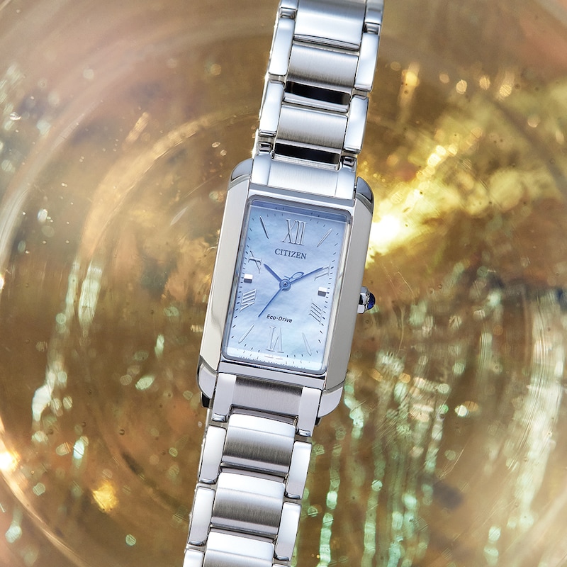 Main Image 4 of Citizen L Eco-Drive Ladies' Rectangle Stainless Steel Bracelet Watch