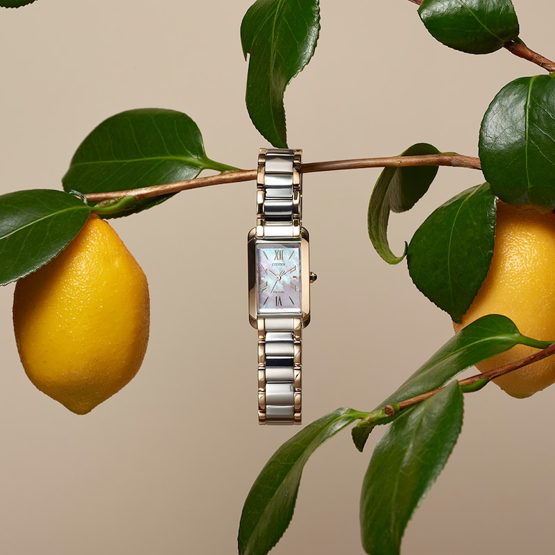 Main Image 4 of Citizen L Eco-Drive Ladies' Rectangle Two Tone Bracelet Watch