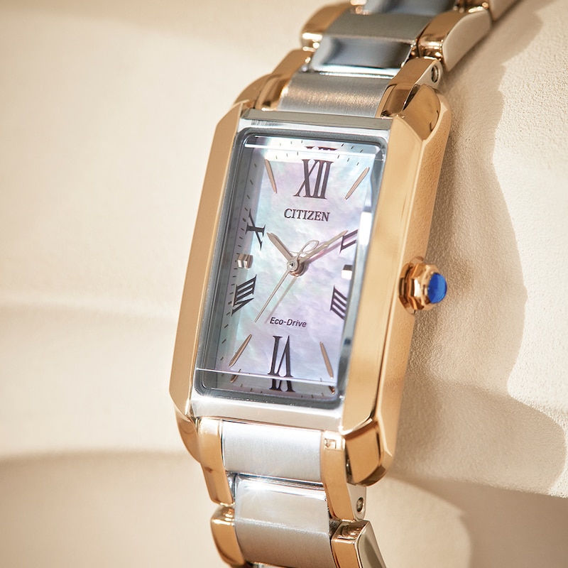 Main Image 5 of Citizen L Eco-Drive Ladies' Rectangle Two Tone Bracelet Watch