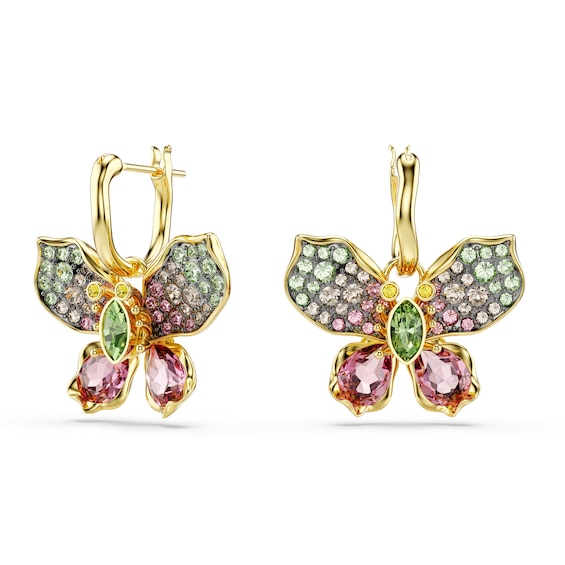 Swarovski Idyllia Gold Tone Multicoloured Crystal Pave Butte