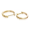 Thumbnail Image 2 of 9ct Yellow Gold Diamond Twist Hoop Earrings