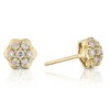 Thumbnail Image 1 of 9ct Yellow Gold 0.33ct Diamond  Flower Shaped Stud Earrings