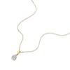 Thumbnail Image 2 of 9ct Yellow Gold 18" 0.10ct Diamond Cluster Pendant Necklace
