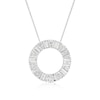 Thumbnail Image 1 of 9ct White Gold 18" 0.59ct Diamond Open Circle Pendant Necklace