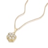 Thumbnail Image 2 of 9ct Yellow Gold 18" 0.25ct Diamond Flower Shaped Pendant Necklace