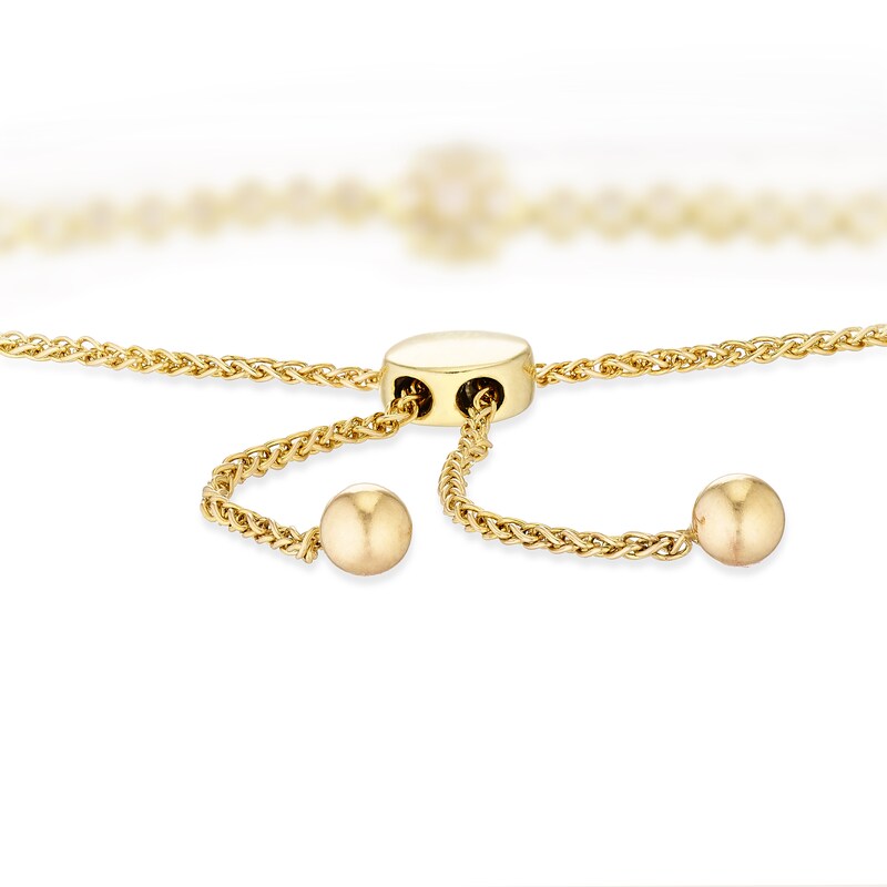 Main Image 3 of 9ct Yellow Gold 0.33ct Diamond Claw Set Bolo Bracelet