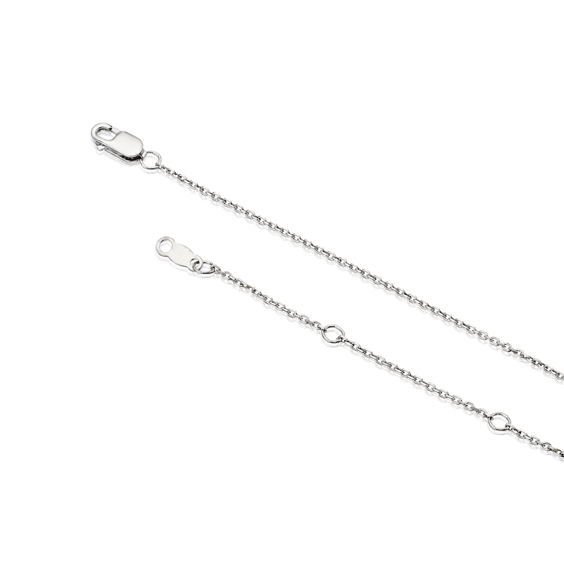 Main Image 3 of Sterling Silver Diamond Illusion Earrings & Necklace Jewellery Set
