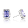 Thumbnail Image 1 of 9ct White Gold 0.20ct Diamond & Tanzanite Stud Earrings