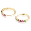 Thumbnail Image 2 of 9ct Yellow Gold Multi Gemstone Hoop Earrings