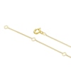 Thumbnail Image 3 of 9ct Yellow Gold 16+2&quot; Emerald Flower Shaped Dainty Necklace