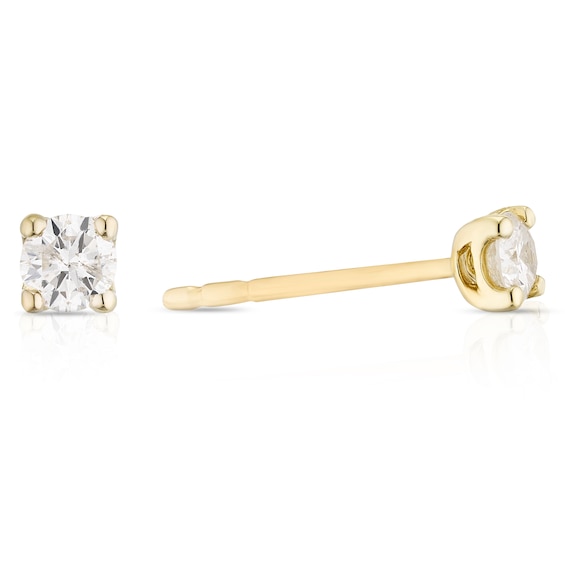9ct Yellow Gold 0.25ct Diamond Stud Earrings