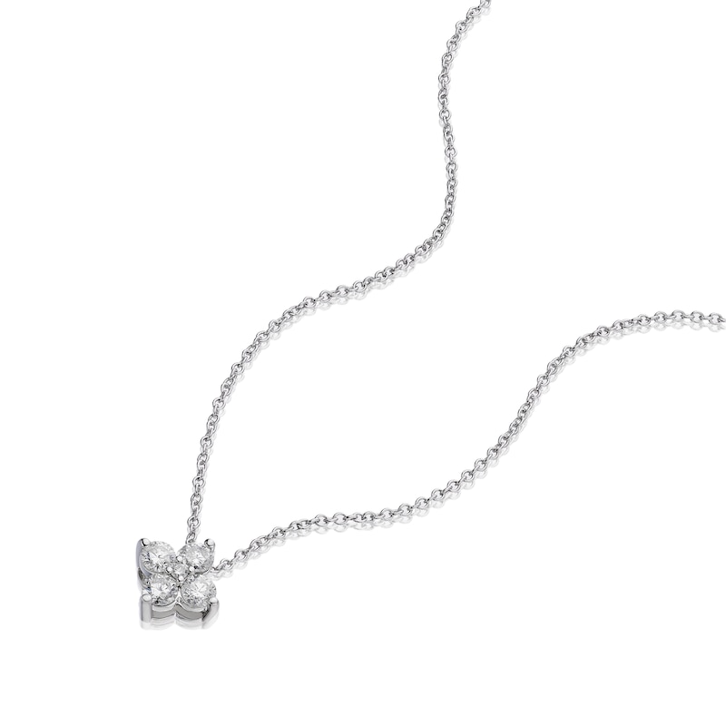 Main Image 2 of 9ct White Gold 18" 0.25ct Diamond Pendant Necklace