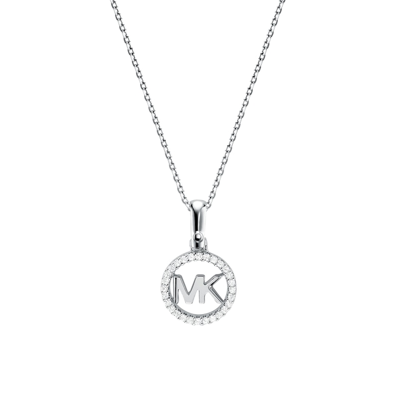 Michael Kors Sterling Silver Custom Kors Logo Pendant