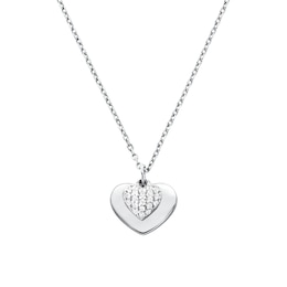 Michael Kors Sterling Silver Kors Love Heart Pendant