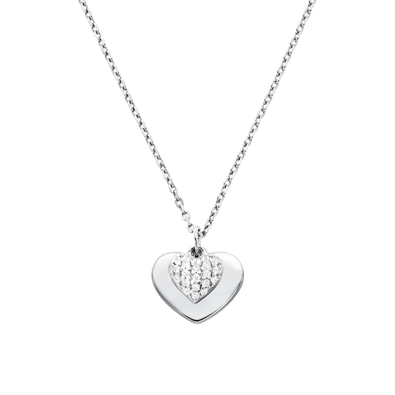 Michael Kors Sterling Silver Kors Love Heart Pendant