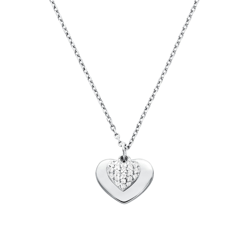 Michael Kors Sterling Silver Kors Love Heart Pendant
