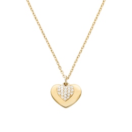 Michael Kors 14ct Gold Plated Silver Kors Love Heart Pendant