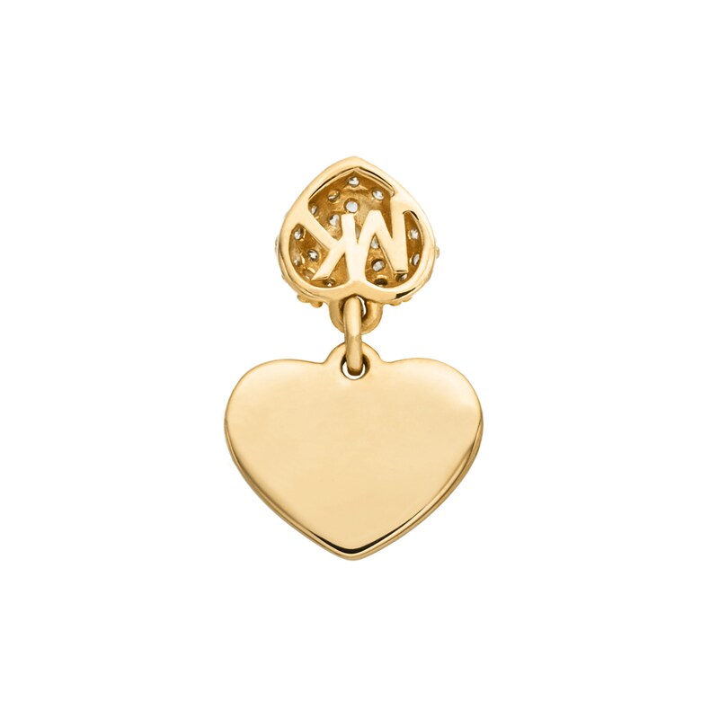 Michael Kors 14ct Gold Plated Silver Kors Love Heart Pendant