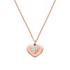 Thumbnail Image 1 of Michael Kors Pave Heart 14ct Rose Gold-Plated Necklace