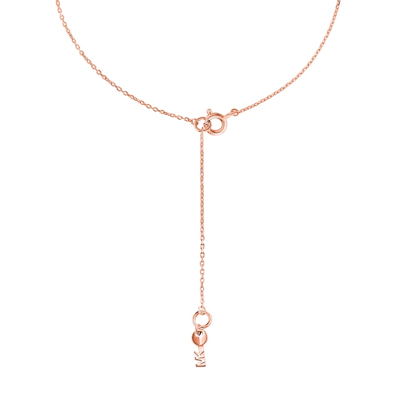 Main Image 3 of Michael Kors Pave Heart 14ct Rose Gold-Plated Necklace