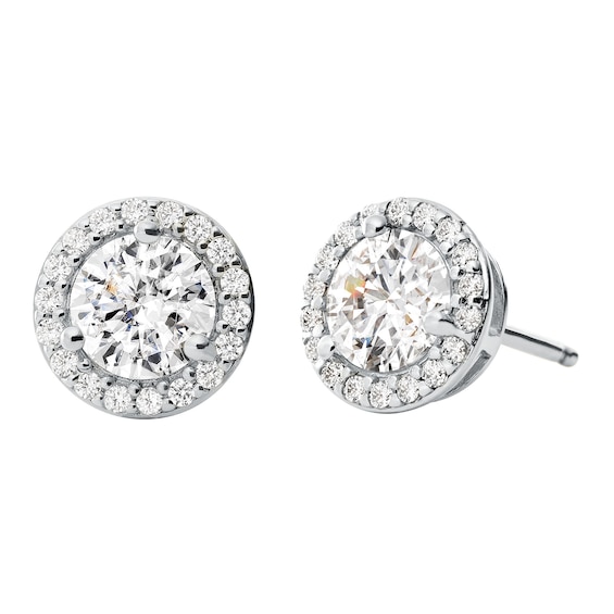 Michael Kors Sterling Silver Halo Stud Earrings