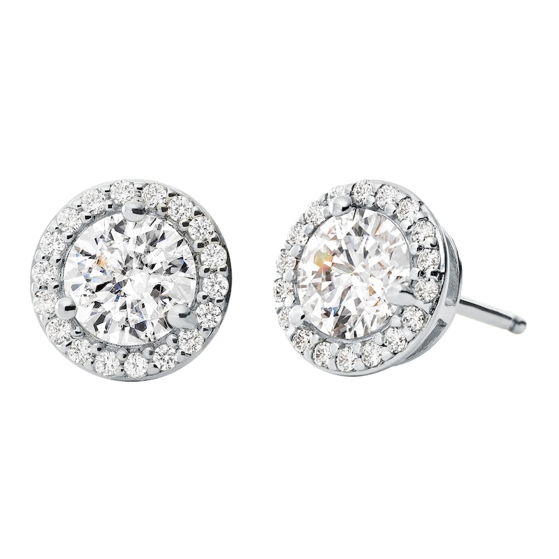 Michael Kors Sterling Silver Halo Stud Earrings | Ernest Jones