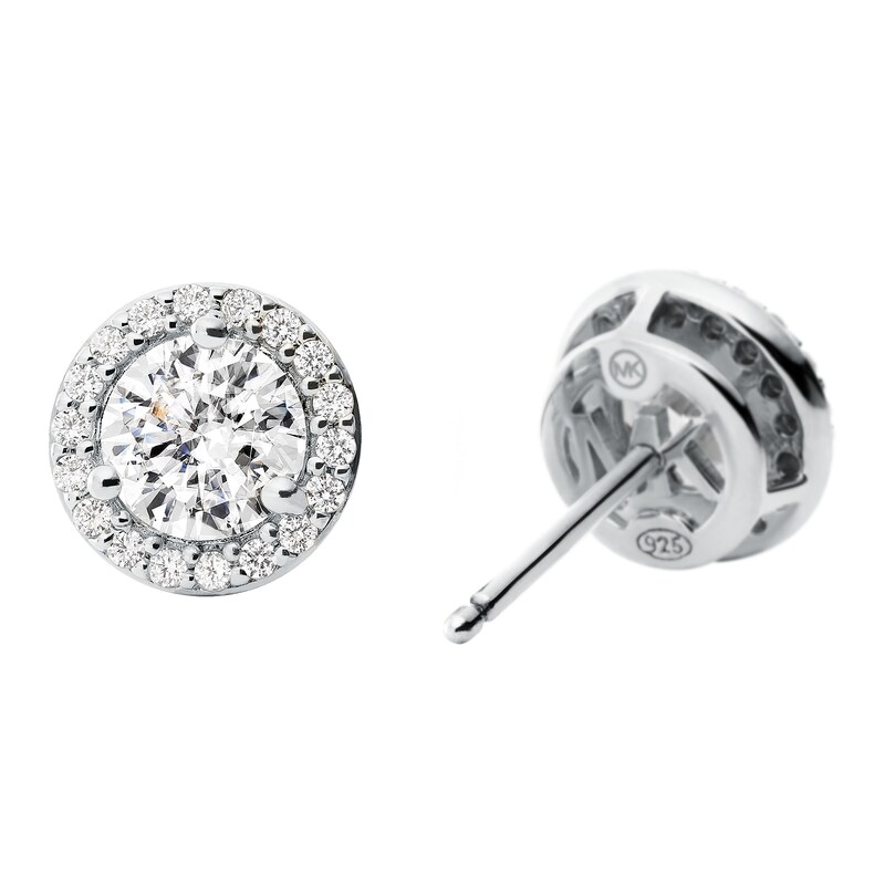 Michael Kors Sterling Silver Halo Stud Earrings